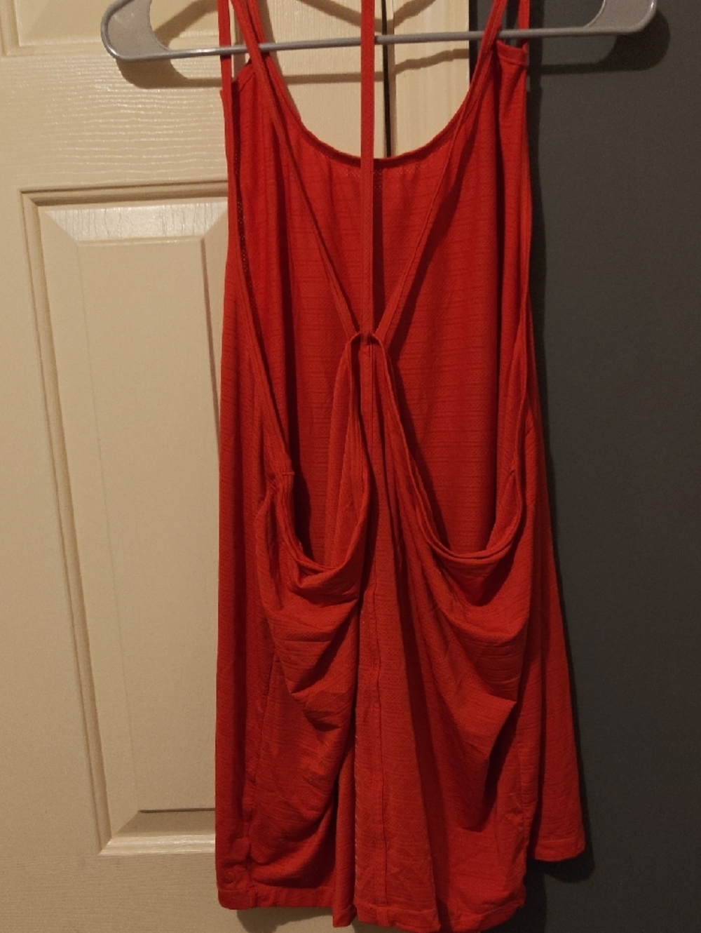 Red Strappy T-Back Tank - Picture 3 of 4